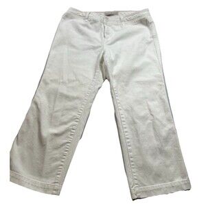 Tommy Hilfiger Woman Size 10 White Denim Crop Jeans Cotton Y2K